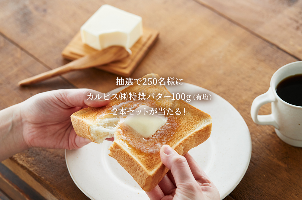 「トーストを、もっと好きになる。」カルピス㈱特撰バタートライアルキャンペーン
